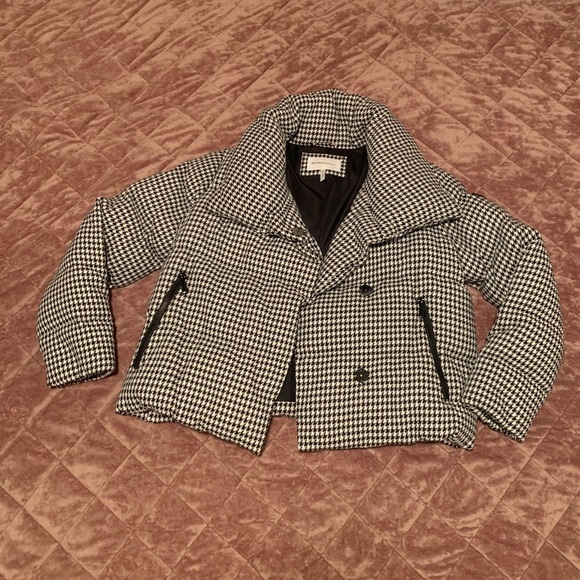 Bcbgeneration Houndstooth Puffer Coat 